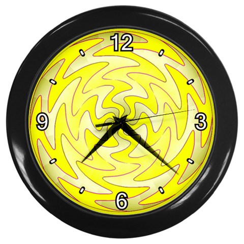 Vibration Wall Clock (Black with 4 white numbers) from ArtsNow.com Front