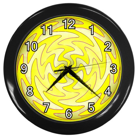 Vibration Wall Clock (Black with 12 white numbers) from ArtsNow.com Front