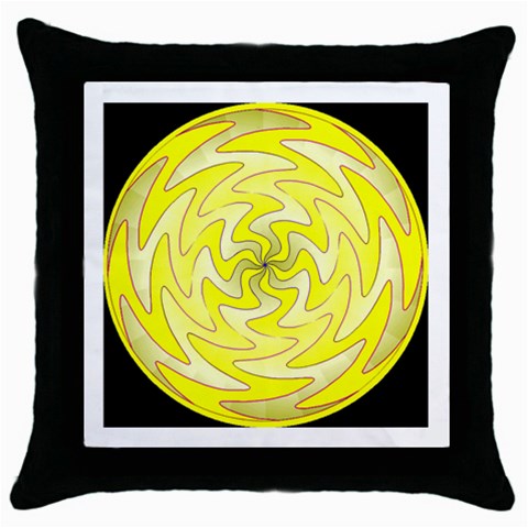 Vibration Throw Pillow Case (Black) from ArtsNow.com Front