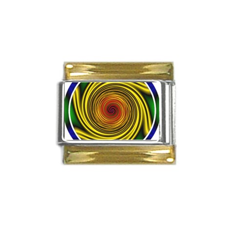 Vortex Gold Trim Italian Charm (9mm) from ArtsNow.com Front