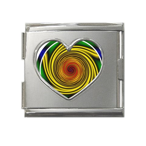 Vortex Mega Link Heart Italian Charm (18mm) from ArtsNow.com Front