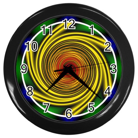 Vortex Wall Clock (Black with 12 black numbers) from ArtsNow.com Front