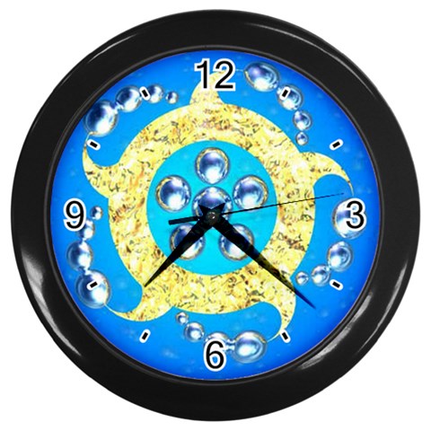 Water Energy Wall Clock (Black) from ArtsNow.com Front