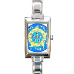 Water Energy Rectangular Italian Charm Watch