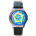 Water Energy Round Metal Watch