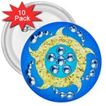 Water Energy 3  Button (10 pack)