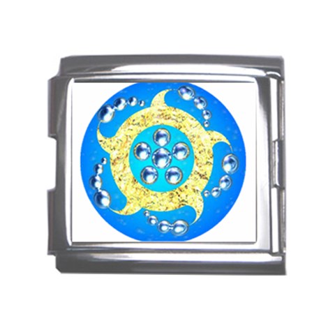 Water Energy Mega Link Italian Charm (18mm) from ArtsNow.com Front