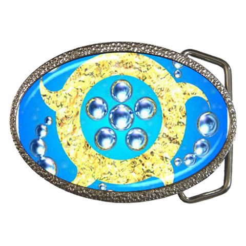 Water Energy Belt Buckle from ArtsNow.com Front