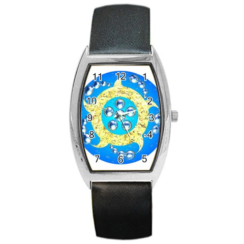 Water Energy Barrel Style Metal Watch from ArtsNow.com Front