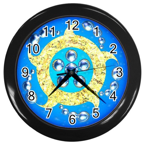 Water Energy Wall Clock (Black) from ArtsNow.com Front