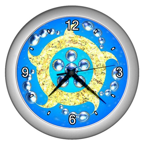 Water Energy Wall Clock (Silver) from ArtsNow.com Front