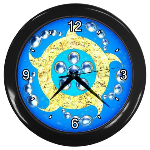 Water Energy Wall Clock (Black) from ArtsNow.com Front