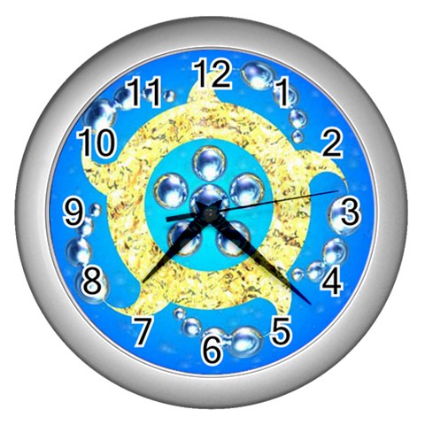 Water Energy Wall Clock (Silver) from ArtsNow.com Front