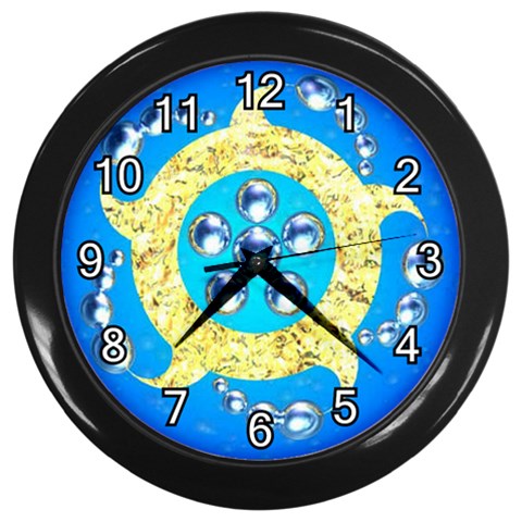 Water Energy Wall Clock (Black) from ArtsNow.com Front