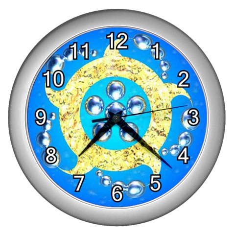 Water Energy Wall Clock (Silver) from ArtsNow.com Front