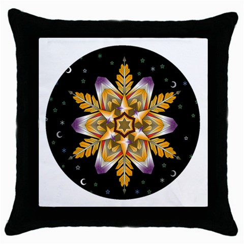 Water Harmony Throw Pillow Case (Black) from ArtsNow.com Front