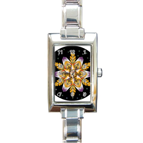 Water Harmony Rectangular Italian Charm Watch from ArtsNow.com Front