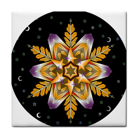 Water Harmony Tile Coaster from ArtsNow.com Front