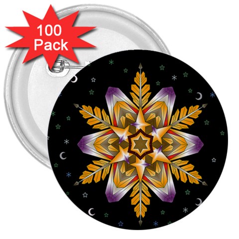 Water Harmony 3  Button (100 pack) from ArtsNow.com Front