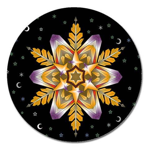 Water Harmony Magnet 5  (Round) from ArtsNow.com Front