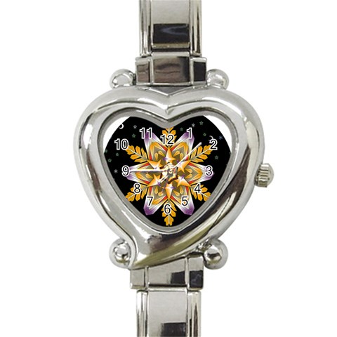 Water Harmony Heart Italian Charm Watch from ArtsNow.com Front