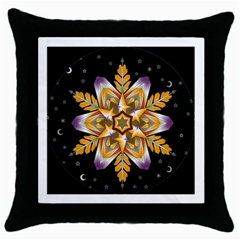 Water Harmony Throw Pillow Case (Black) from ArtsNow.com Front