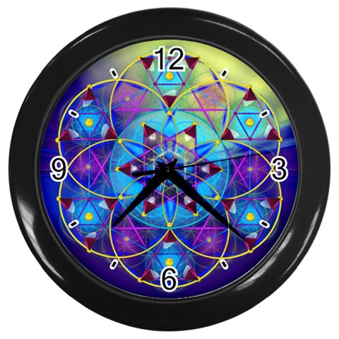 Wisdom Wall Clock (Black with 4 black numbers) from ArtsNow.com Front