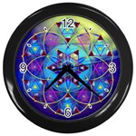 Wisdom Wall Clock (Black with 4 black numbers)