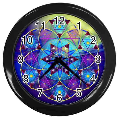 Wisdom Wall Clock (Black with 12 black numbers) from ArtsNow.com Front