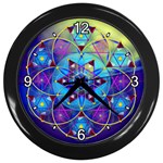 Wisdom Wall Clock (Black with 4 white numbers)