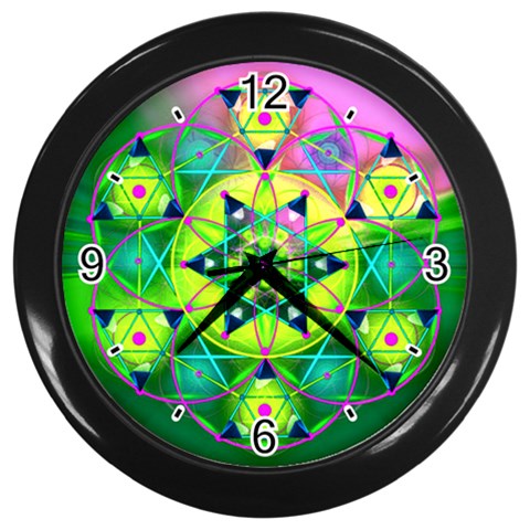 Wisdom Wall Clock (Black with 4 black numbers) from ArtsNow.com Front