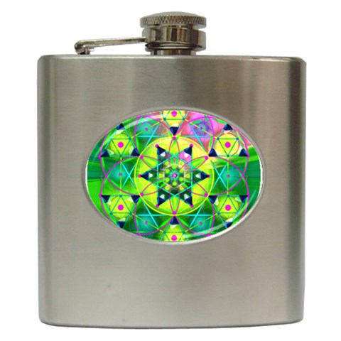 Wisdom Hip Flask (6 oz) from ArtsNow.com Front