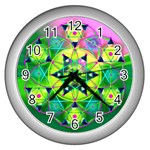 Wisdom Wall Clock (Silver with 12 black numbers)