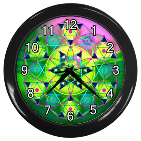 Wisdom Wall Clock (Black with 12 white numbers) from ArtsNow.com Front