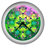 Wisdom Wall Clock (Silver with 12 white numbers)