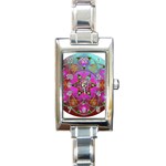 Wisdom Rectangular Italian Charm Watch