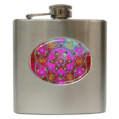 Wisdom Hip Flask (6 oz) from ArtsNow.com Front