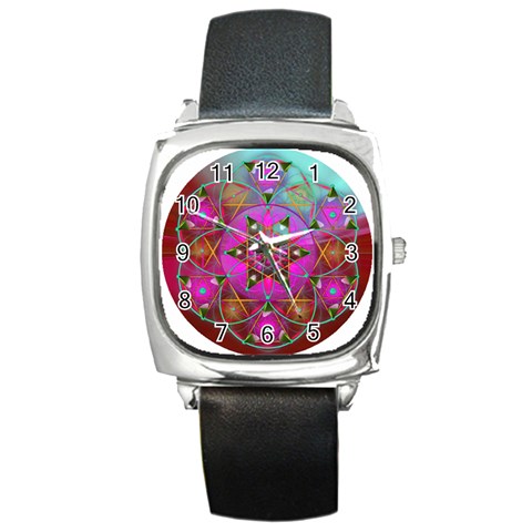 Wisdom Square Metal Watch from ArtsNow.com Front