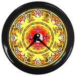 YinYang Wall Clock (Black with 12 black numbers)