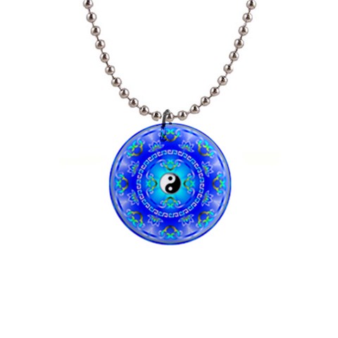 YinYang 1  Button Necklace from ArtsNow.com Front