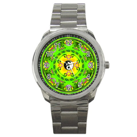 YinYang Sport Metal Watch from ArtsNow.com Front