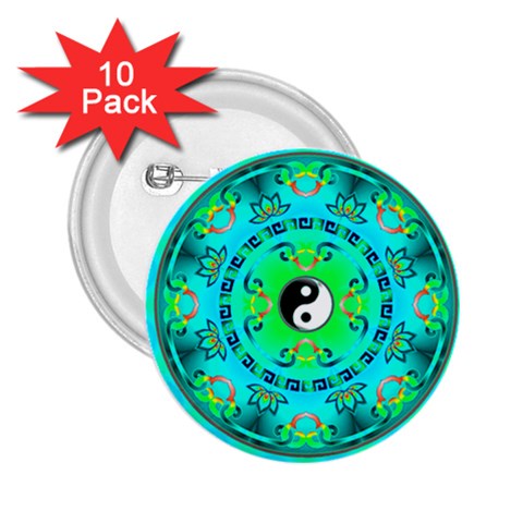 YinYang 2.25  Button (10 pack) from ArtsNow.com Front