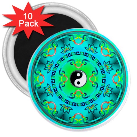 YinYang 3  Magnet (10 pack) from ArtsNow.com Front