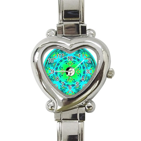 YinYang Heart Italian Charm Watch from ArtsNow.com Front