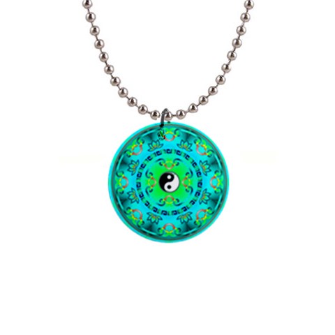 YinYang 1  Button Necklace from ArtsNow.com Front