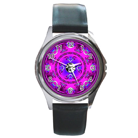 YinYang Round Metal Watch from ArtsNow.com Front