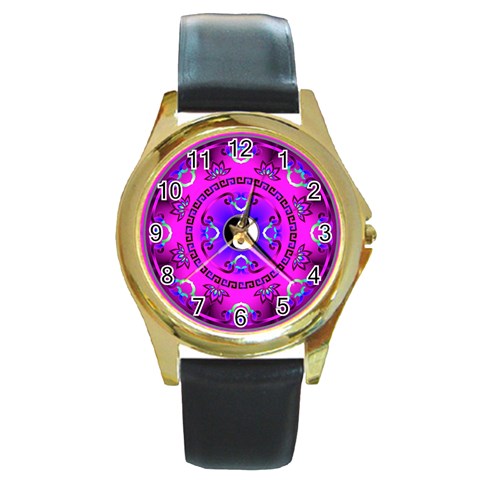 YinYang Round Gold Metal Watch from ArtsNow.com Front