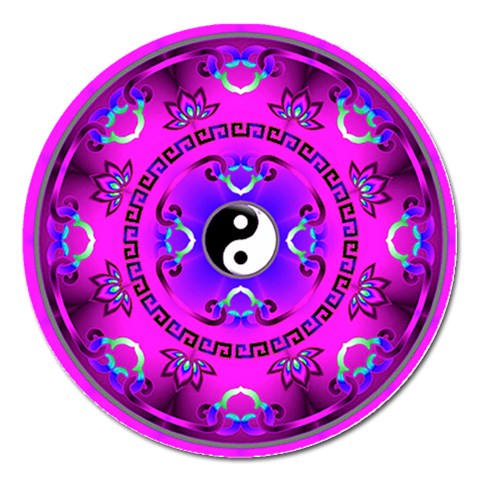 YinYang Magnet 5  (Round) from ArtsNow.com Front