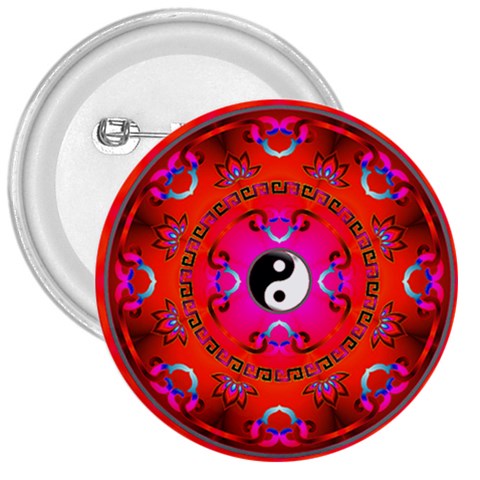 YinYang 3  Button from ArtsNow.com Front