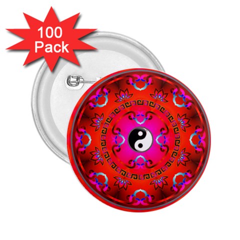 YinYang 2.25  Button (100 pack) from ArtsNow.com Front